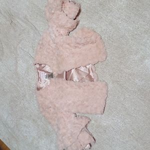 Light rose gold fur jacket